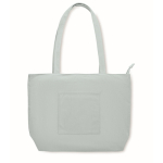 Grand sac en velours côtelé avec fermeture éclair 220 g/m² couleur bleu ciel