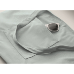 Grand sac en velours côtelé avec fermeture éclair 220 g/m² couleur bleu ciel quatrième vue photographique