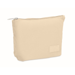 Trousse en velours côtelé polyester avec doublure intérieure 220 g/m² couleur beige