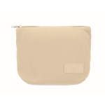 Trousse en velours côtelé polyester avec doublure intérieure 220 g/m² couleur beige deuxième vue