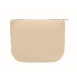 Trousse en velours côtelé polyester avec doublure intérieure 220 g/m² couleur beige troisième vue