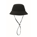 Chapeau bob pliable en nylon imperméable UPF50+ couleur noir