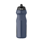 Gourde de sport anti-fuite avec prise solide 700 ml couleur bleu marine vue avec zone d'impression