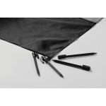 Tapis de plage léger en polyester 200x210cm couleur noir septième vue photographique