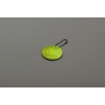 Porte-clés rond en PVC réfléchissant personnalisable couleur jaune fluorescent quatrième vue photographique