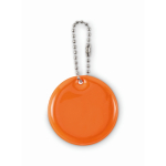 Porte-clés rond en PVC réfléchissant personnalisable couleur orange fluorescent
