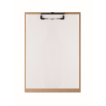 Porte-bloc en carton léger avec pince métallique A4 couleur beige troisième vue