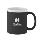 Tasse en céramique finition mate avec bord blanc 300 ml couleur noir vue principale