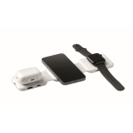 Base de charge magnétique en ABS avec hubs USB intégrés 15 W couleur blanc deuxième vue