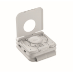 Base de charge magnétique en ABS avec hubs USB intégrés 15 W couleur blanc quatrième vue