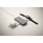 Base de charge magnétique en ABS avec hubs USB intégrés 15 W couleur blanc sixième vue photographique