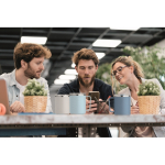 Gobelet à double paroi avec couvercle coulissant transparent 400 ml couleur blanc deuxième vue d'ambiance