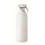 Bouteille en acier inoxydable avec finition caoutchouc 500ml couleur blanc