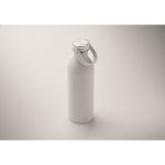 Bouteille en acier inoxydable avec finition caoutchouc 500ml couleur blanc deuxième vue photographique