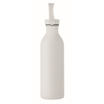Bouteille en acier inoxydable avec finition caoutchouc 500ml couleur blanc sixième vue
