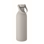 Bouteille en acier inoxydable avec finition caoutchouc 500ml couleur gris