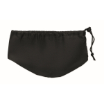 Oreiller de voyage en polyester enroulable avec housse couleur noir cinquième vue