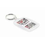 Porte-clés en acrylique classique avec insert en papier couleur couleur transparent deuxième vue principale