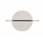 Tableau LED en acrylique avec socle en aluminium et marqueur blanc couleur blanc troisième vue