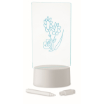 Tableau LED en acrylique avec socle en aluminium et marqueur blanc couleur blanc cinquième vue