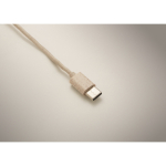 Jeu de câbles dans un étui avec couvercle servant de support télephone couleur beige cinquième vue photographique