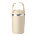 Gobelet avec anse en acier inoxydable recyclé à double paroi 350 ml couleur beige