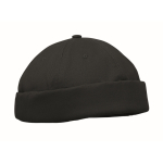 Casquette style docker en coton avec maille et boucle 260 g/m² couleur noir