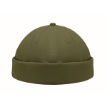 Casquette style docker en coton avec maille et boucle 260 g/m² couleur vert militaire quatrième vue