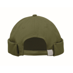 Casquette style docker en coton avec maille et boucle 260 g/m² couleur vert militaire cinquième vue