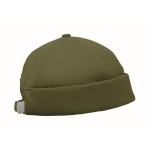 Casquette style docker en coton avec maille et boucle 260 g/m² couleur vert militaire sixième vue