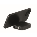 Câble Type-C rétractable pour données avec support téléphone couleur noir cinquième vue