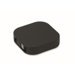 Câble Type-C rétractable pour données avec support téléphone couleur noir neuvième vue