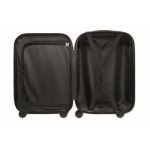 Trolley en plastique rigide avec compartiment principal et 4 roues couleur noir sixième vue