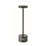 Lampe de table en aluminium avec 24 LED tactile couleur noir vue avec zone d'impression
