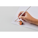 Crayon en bois avec gomme en forme d'animaux couleur blanc cinquième vue photographique