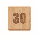 Minuteur en bambou avec compte à rebours numérique couleur bois huitième vue
