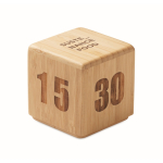Minuteur en bambou avec compte à rebours numérique couleur bois vue principale