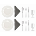 Sac isotherme de pique-nique en RPET pour 2 avec set complet couleur bleu troisième vue