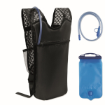 Sac à dos sportif en PU et nylon avec poche à eau 1,5 L couleur noir deuxième vue