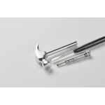 Marteau en acier au carbone avec 4 tournevis dans le manche couleur argenté quatrième vue photographique