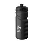 Gourde de sport anti-fuite en plastique avec bonne prise en main 500ml couleur noir vue principale