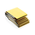 Couverture de survie imperméable réutilisable avec housse RPET couleur noir deuxième vue