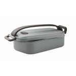 Boîte repas en plastique avec couvercle hermétique et clips 800 ml couleur noir mat deuxième vue