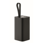 Batterie externe en aluminium recyclé avec indicateur 20 000 mAh couleur noir