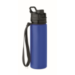 Gourde pliable en silicone avec bouchon et sangle élastique 500ml couleur bleu roi