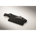 Sac banane de running en polyester RPET 600D avec fermeture éclair couleur noir cinquième vue photographique