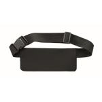 Sac banane de running en polyester RPET 600D avec fermeture éclair couleur noir septième vue