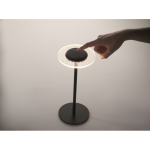 Lampe de table LED rechargeable avec 6 heures d’autonomie couleur noir troisième vue photographique