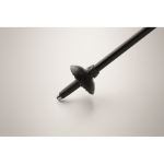 Bâton de marche réglable avec poignée et dragonne couleur noir troisième vue photographique