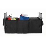 Organisateur de voiture pliable en polyester RPET 600D couleur noir